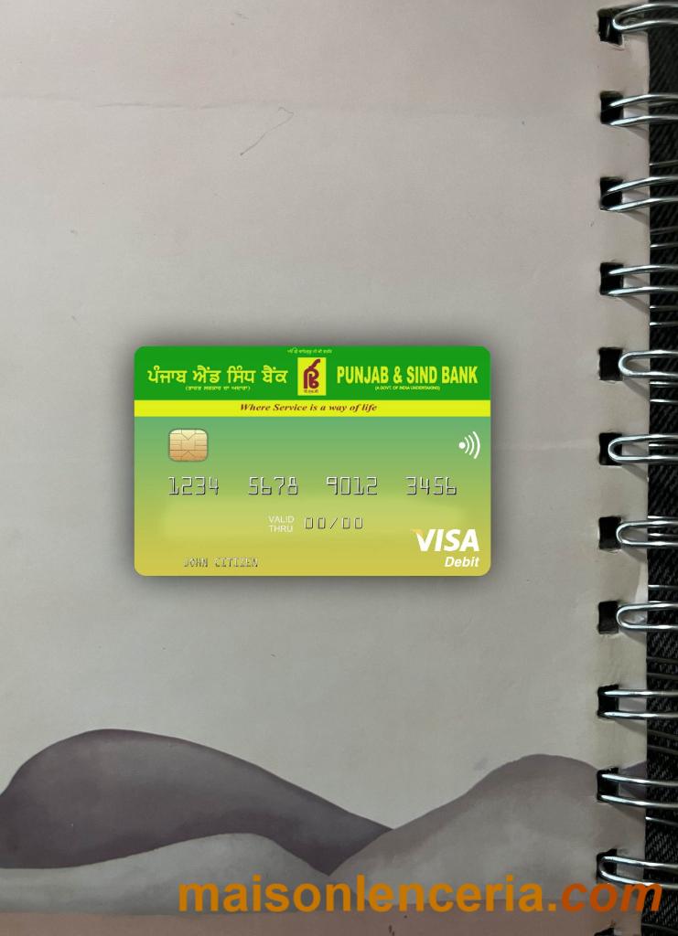 Escaneo PSD de visa de India Punjab y Sind Bank + instantánea de fotos